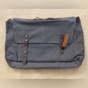 Gray Canvas Messenger Bag
